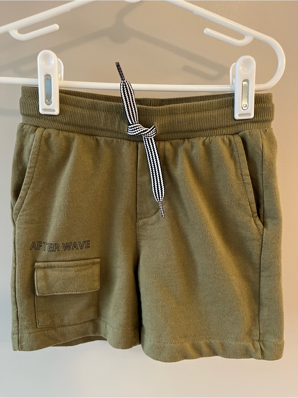 Mayoral Olive Green Knit Cargo Jogger Shorts Kids Size 3 Utility Active Soft